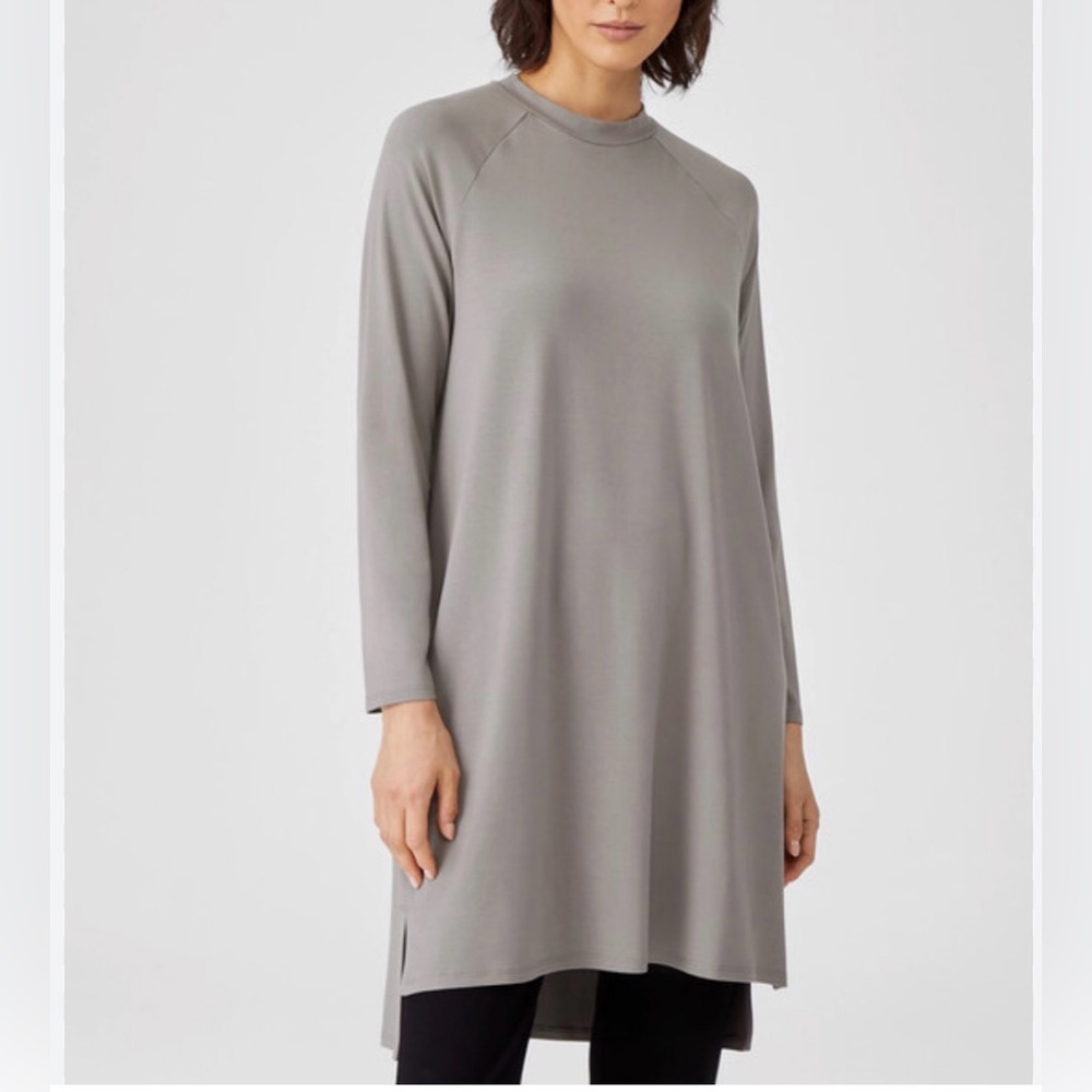 Eileen Fisher Women’s Viscose Jersey Crew Neck Dress